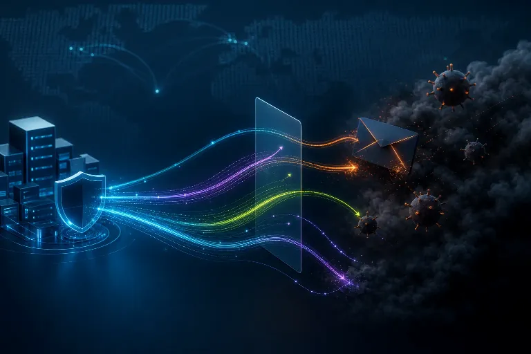 NetFlow ve sFlow ile Outbound SMTP (Spam) ve Zararlı Trafik Tespiti için Flowtrion teknik blog görseli